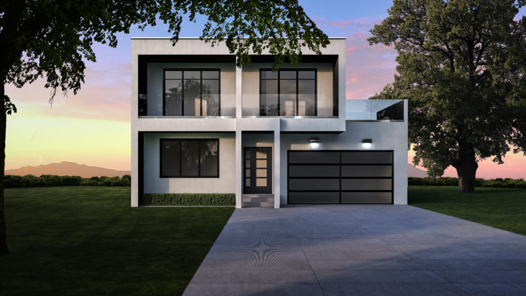 Model 10 - 2,825 sq. ft. 2 Story – 4 Bedroom, 2 ½ Bath, Private Mast. retreat w/ covered porch - Modern